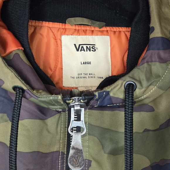 Vans Off The Wall Kilroy Hooded MTE Bomber Camo Jacket Mens size L - Picture 3 of 13